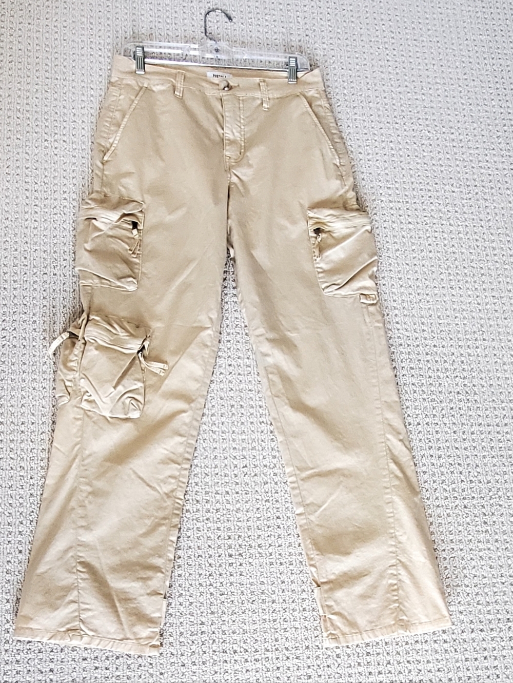 Pistola Bobbi Utility Cargo Mid-Rise Pants, Champagne, 98% Cotton Sz 27 LIKE NEW - Picture 6 of 16